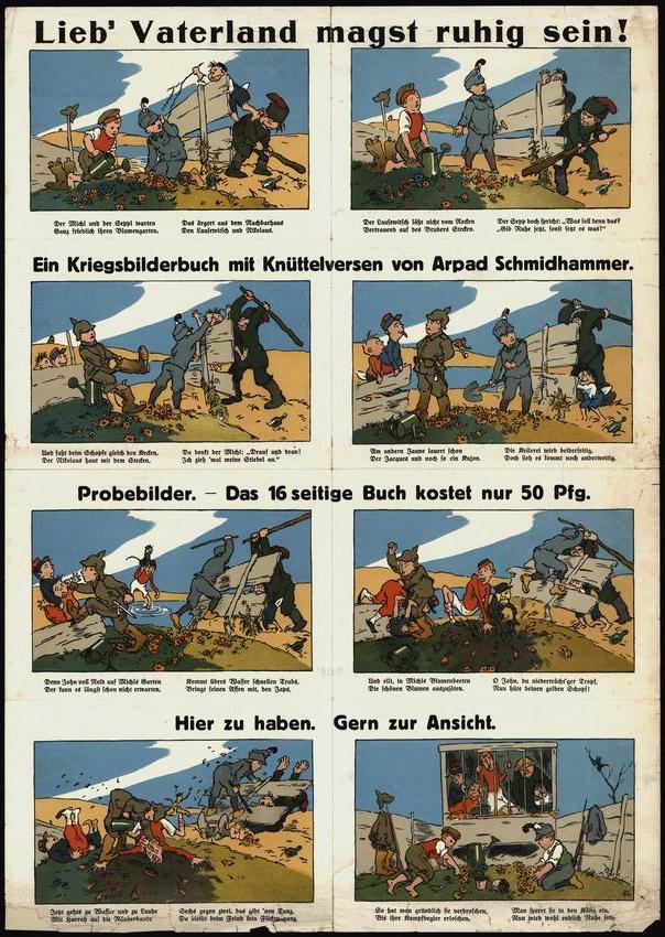 Lieb' Vaterland magst ruhig sein. Ein Kriegsbilderbuch mit Knüttelversen