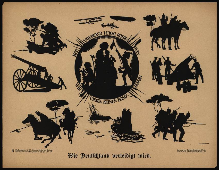Scherenschnitte der Kriegsbilderbogen-Woche