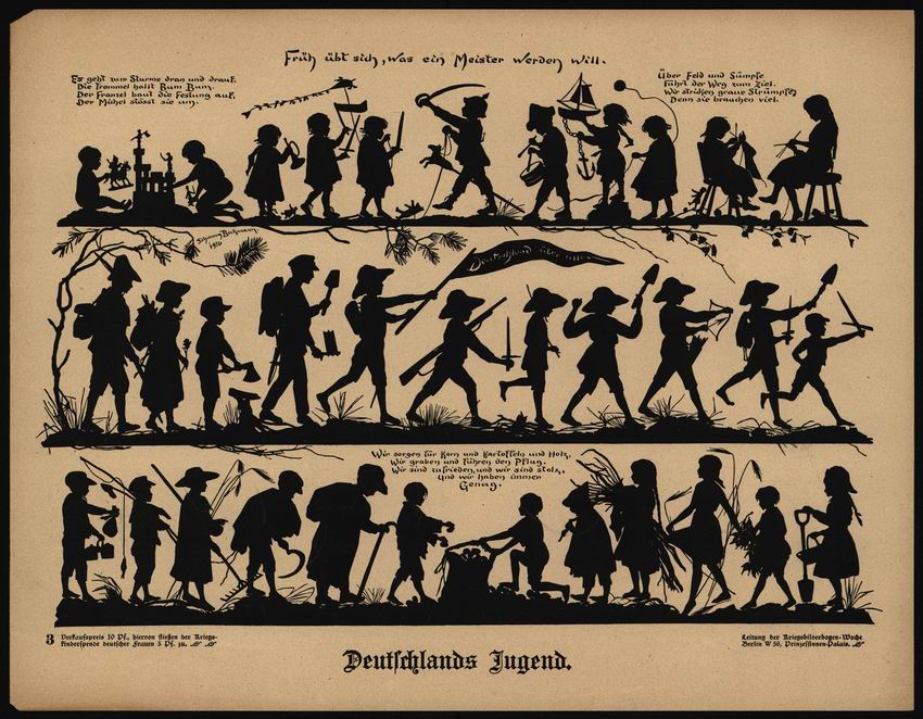 Scherenschnitte der Kriegsbilderbogen-Woche