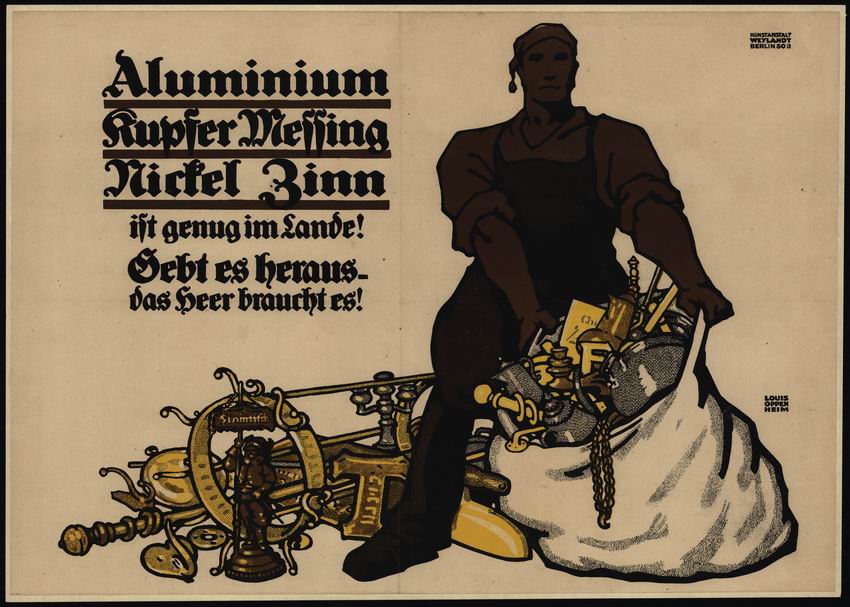 Plakat zur Sammlung von Altmetallen