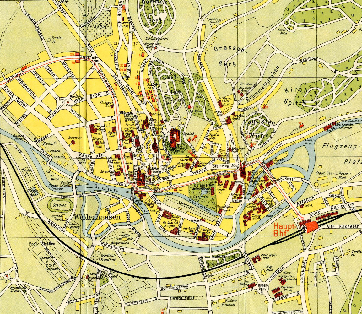 Stadtpläne von Marburg 1931und 1939
