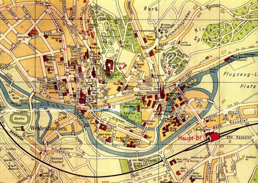 Stadtpläne von Marburg 1931und 1939