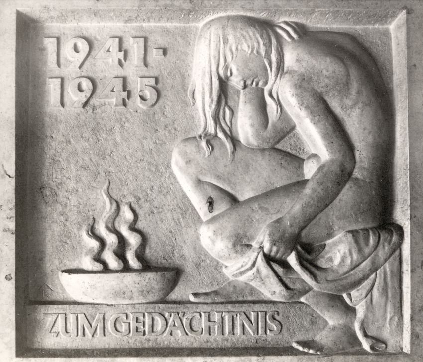 Gedenktafel im heutigen Haus 5 des psychiatrischen Zentrums Hadamar, eingeweiht 1953