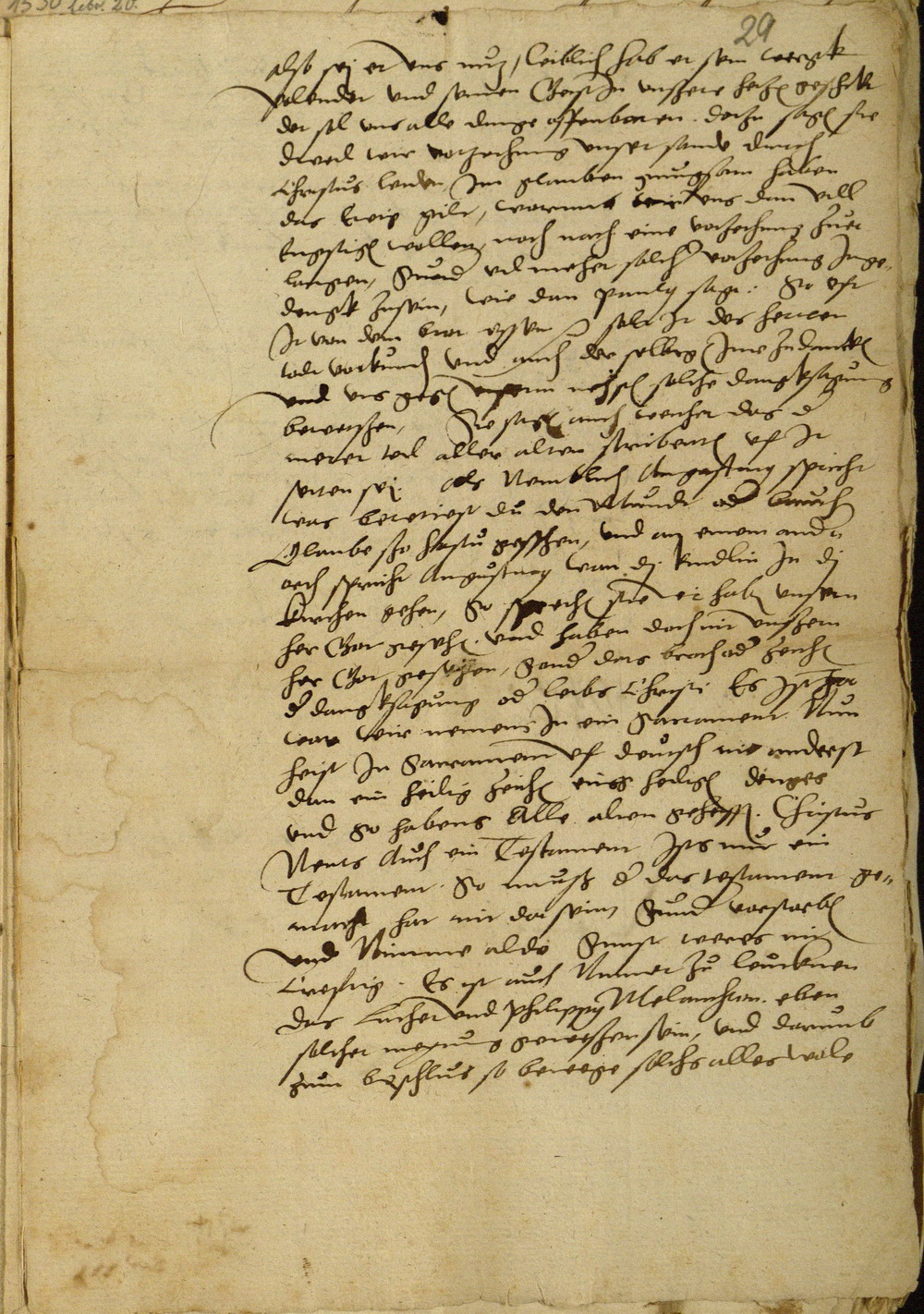 Landgraf Philipp von Hessen zum Abendmahlsstreit zwischen Zwingli und Luther. Brief an Elisabeth von Sachsen-Rochlitz, 20. Februar 1530 [Auszüge]