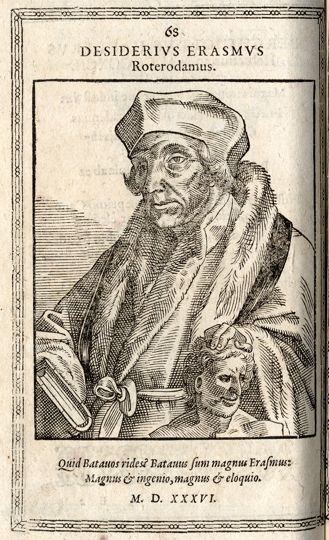 Erasmus von Rotterdam (1466/69-1536) Abbildung nach Nicolaus Reusner, 1590