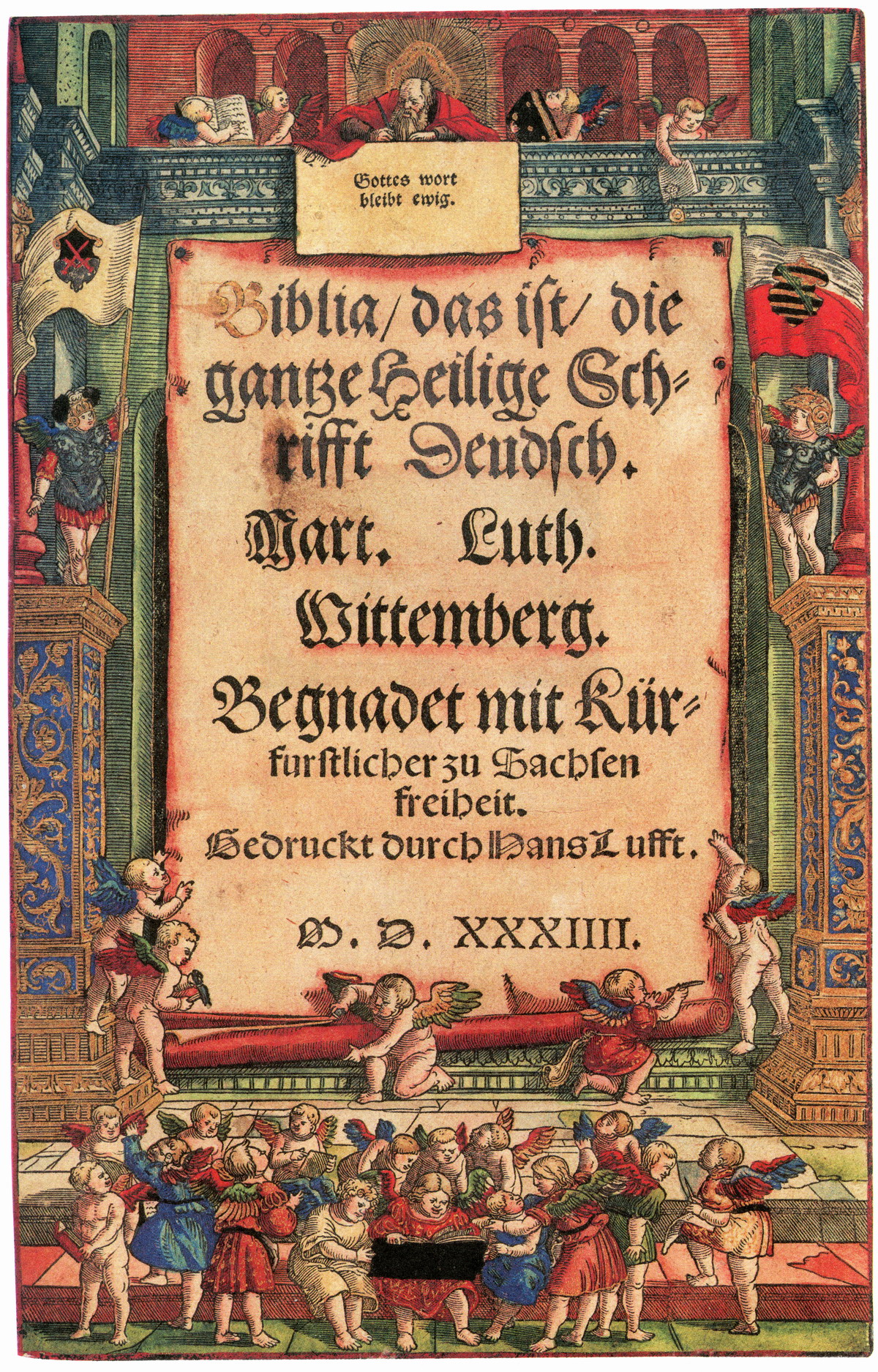 Luther-Bibel von 1534 und ältere gedruckte Bibelübersetzungen