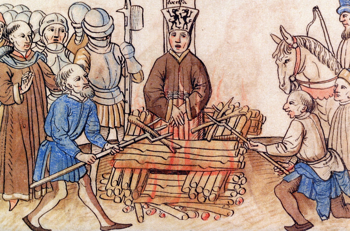 Jan Hus auf dem Scheiterhaufen in Konstanz, 1415