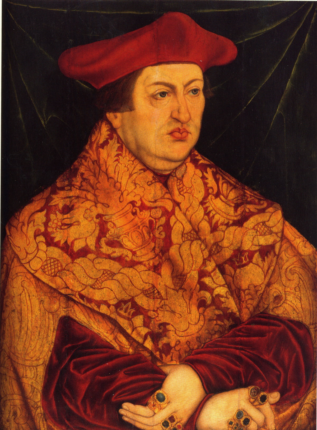 Erzbischof Albrecht von Brandenburg (1490-1545), Porträt von Lucas Cranach d.Ä., o.J. 