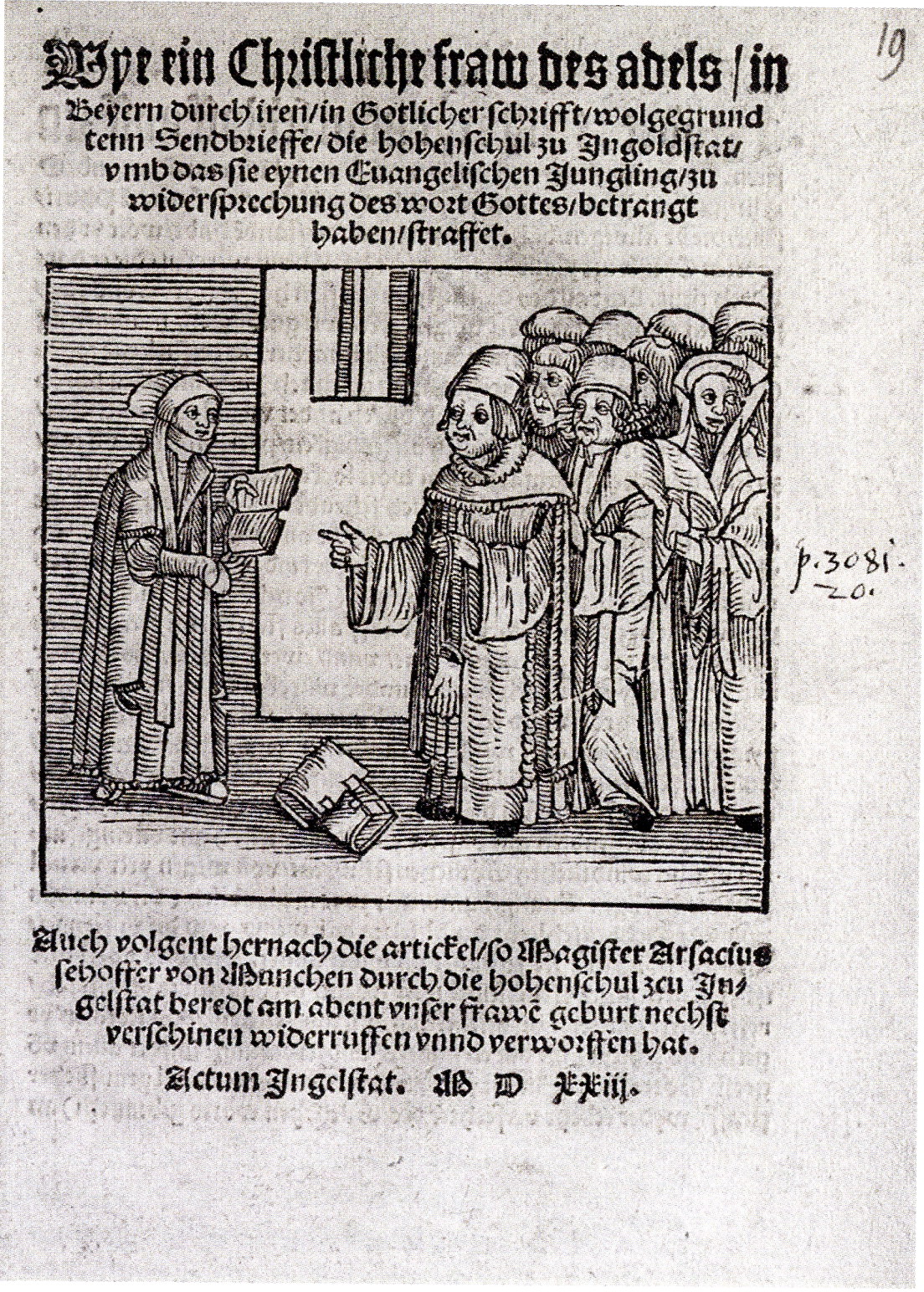 Sendbrief der Argula von Grumbach an die Universität Ingolstadt, 1523