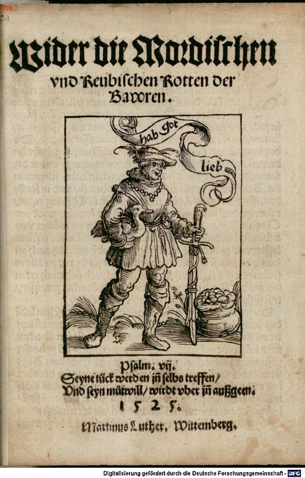 Martin Luther, Wider die mordischen vnd Reubischen Rotten der Bawren, Wittenberg 1525