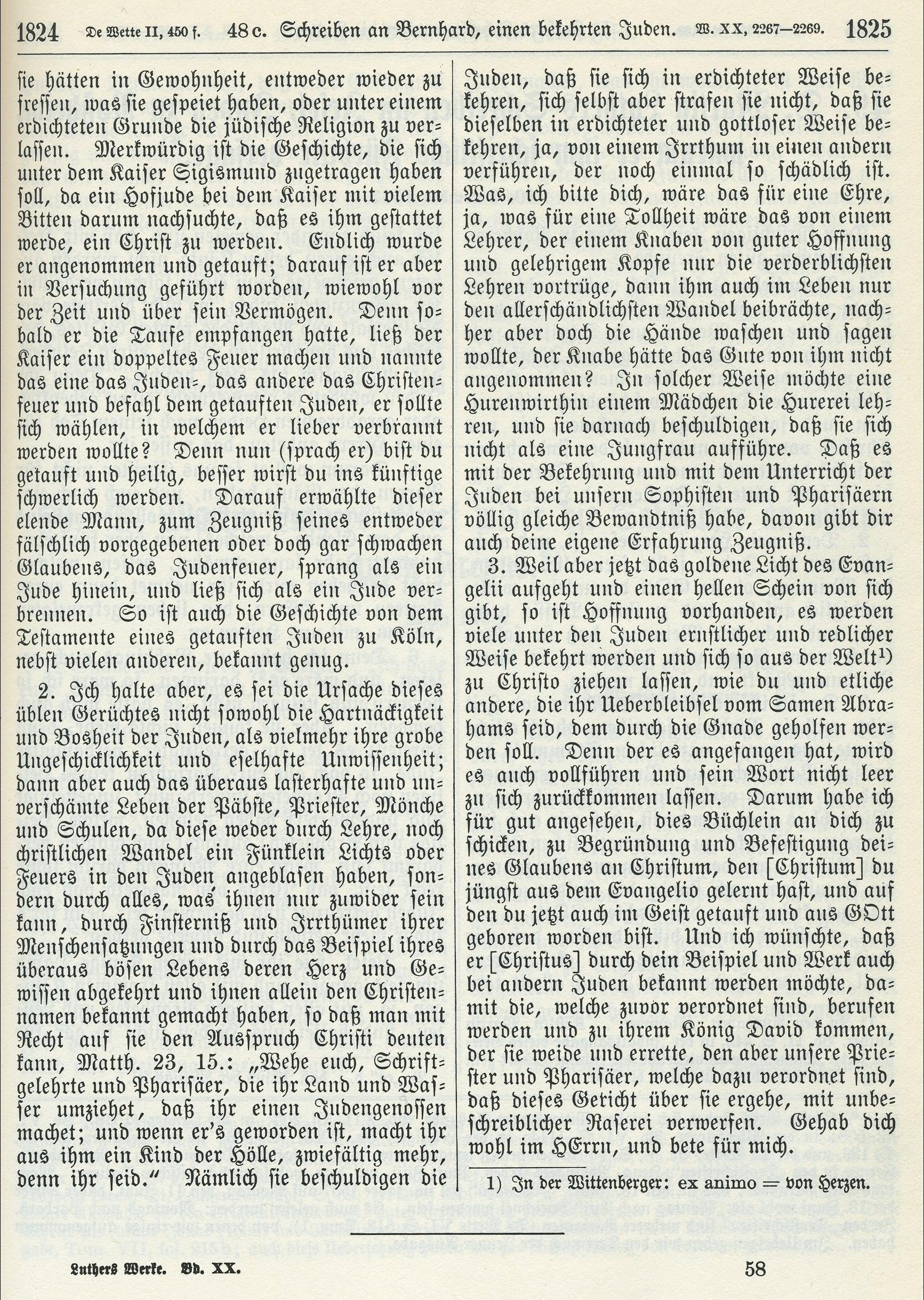 Dr. Martin Luthers Schreiben an Bernhard, einen bekehrten Juden, 1523