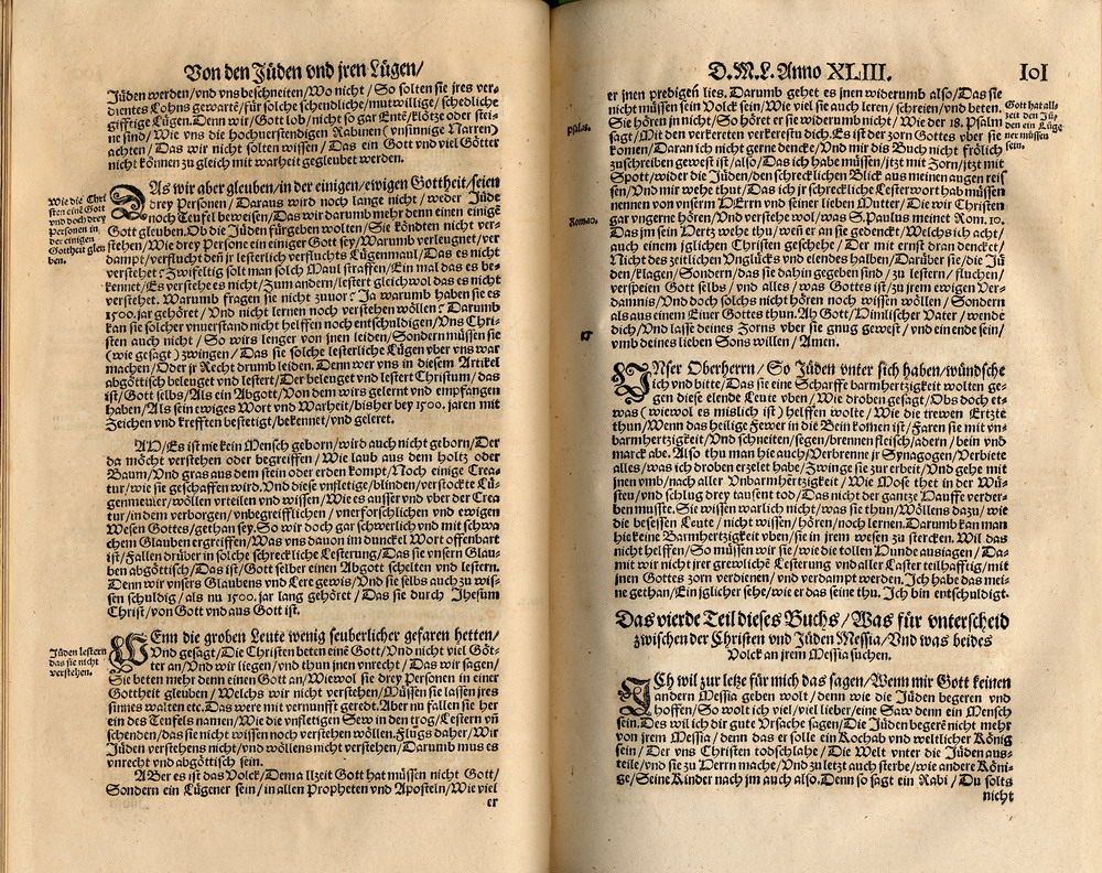 Martin Luther, Von den Juden und ihren Lügen, 1543 [Druck Jena 1562]