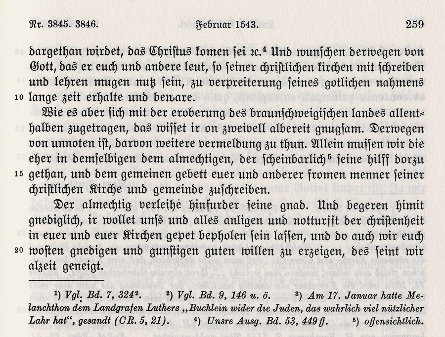Transkription des Briefes von Landgraf Philipp an Martin Luther vom 27. Januar 1543
