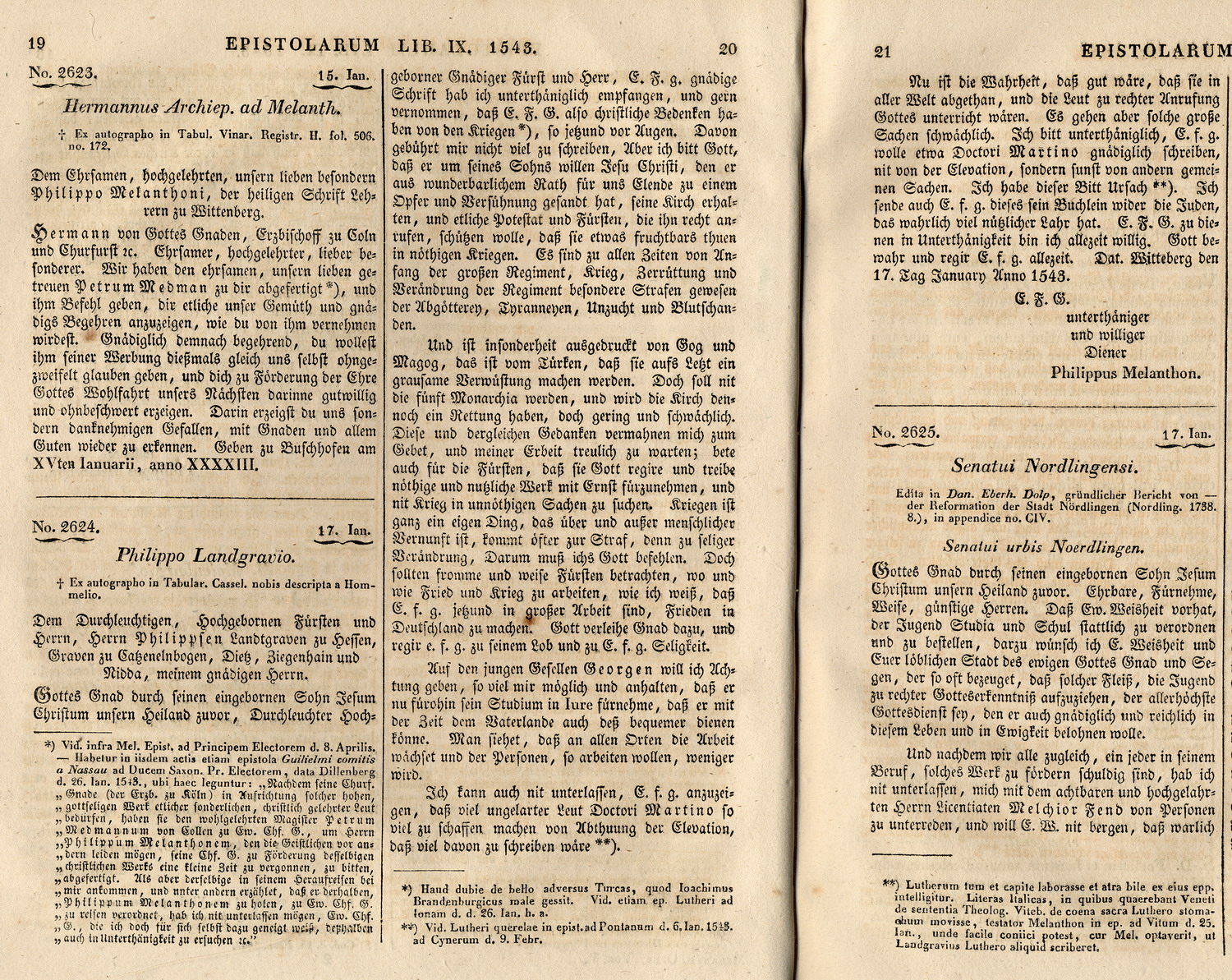 Begleitschreiben Melanchtons an Landgraf Philipp bei der Sendung von Luthers "Wider die Juden und ihre Lügen", 17. Januar 1543