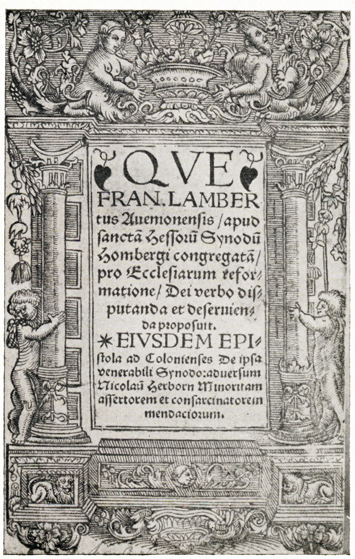 Franz Lambert von Avignon (1487-1530), Paradoxa zur Homberger Synode 1526