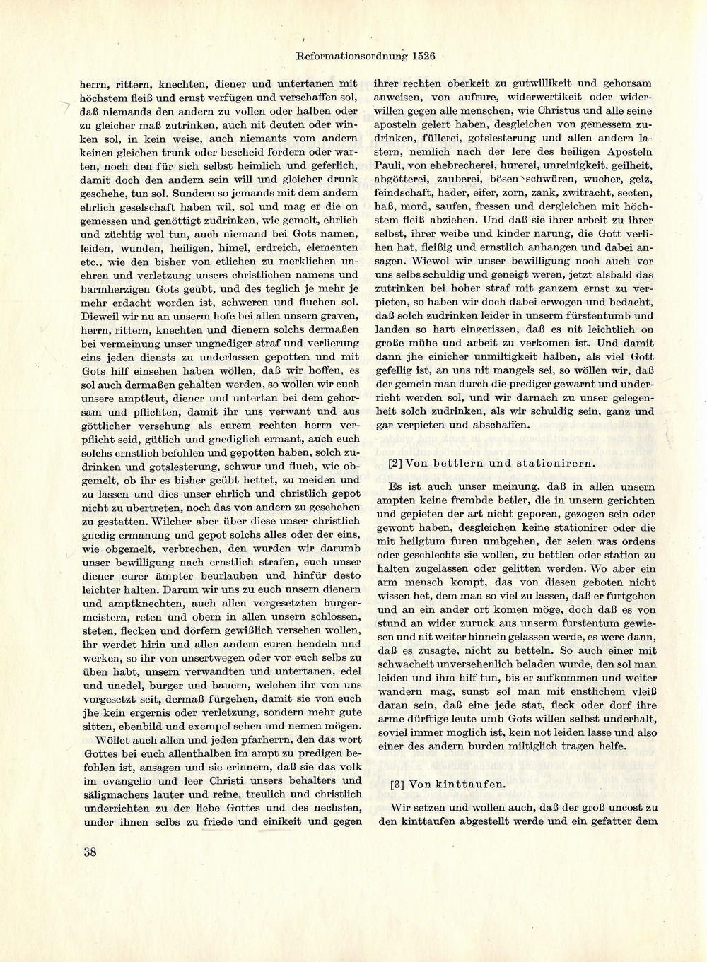 Reformationsordnung des Landgrafen Philipp von Hessen, 1526