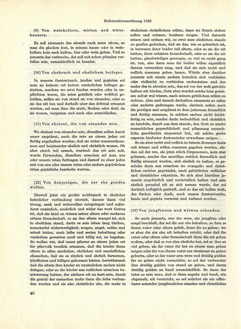 Reformationsordnung des Landgrafen Philipp von Hessen, 1526