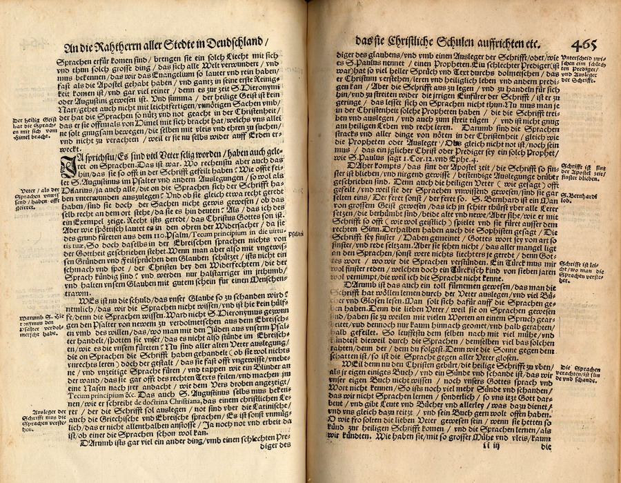 Luther, Ratsherrenschrift 1524 "Der Deutschen Geschichte und Sprüche weiß niemand" [Druckfassung Jena 1555]