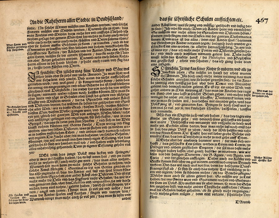 Luther, Ratsherrenschrift 1524 "Der Deutschen Geschichte und Sprüche weiß niemand" [Druckfassung Jena 1555]