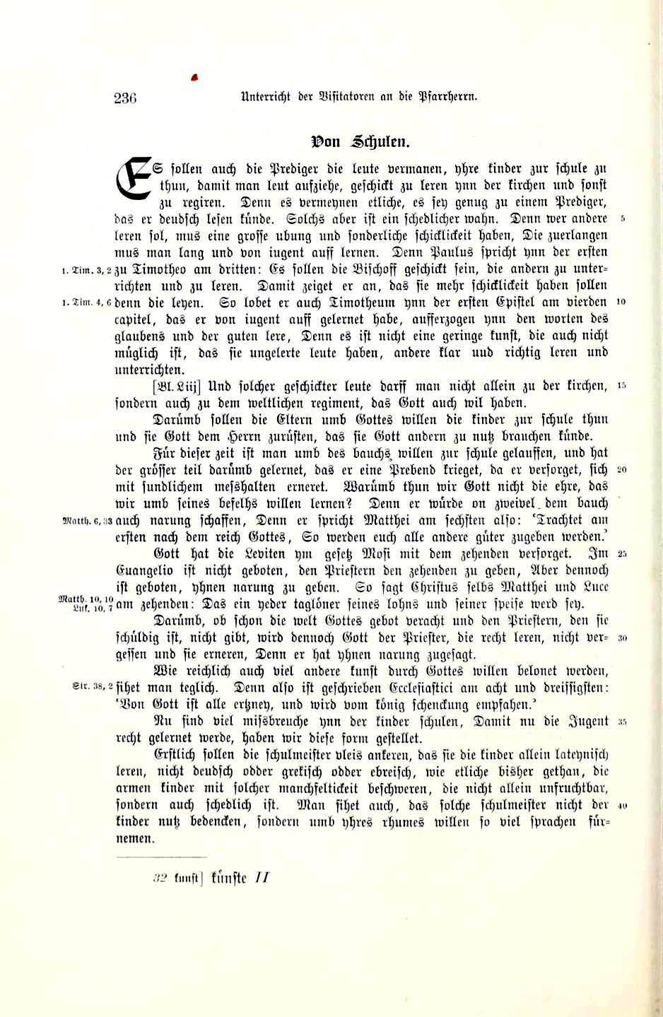 Unterricht der Visitatoren - Von Schulen, 1528