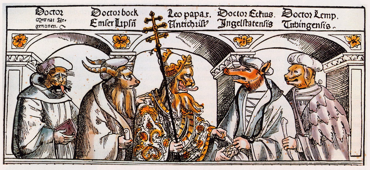 Spottbild von Luthers Widersachern Dr. Eck usw. 1519 - 1520