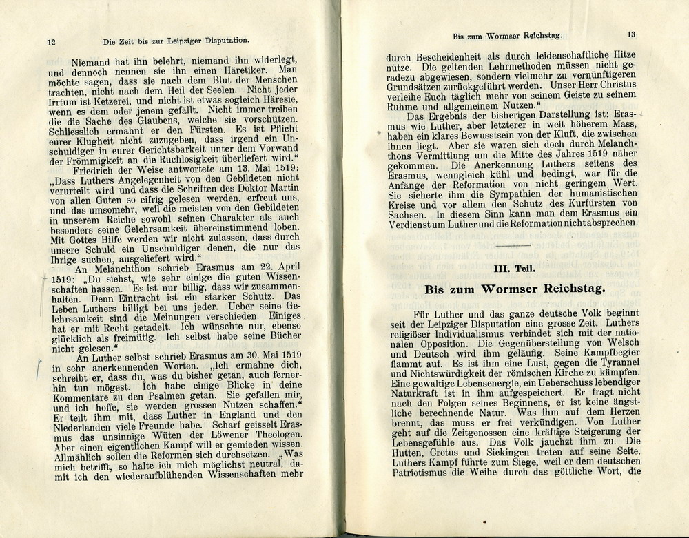 Max Richter, Desiderius Erasmus und seine Stellung zu Luther auf Grund ihrer Schriften, Leipzig 1907