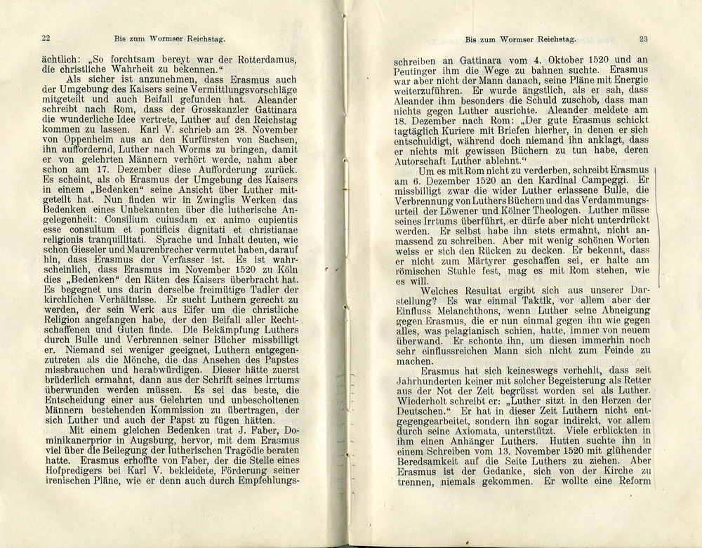 Max Richter, Desiderius Erasmus und seine Stellung zu Luther auf Grund ihrer Schriften, Leipzig 1907
