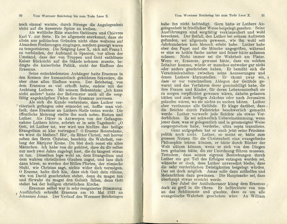 Max Richter, Desiderius Erasmus und seine Stellung zu Luther auf Grund ihrer Schriften, Leipzig 1907