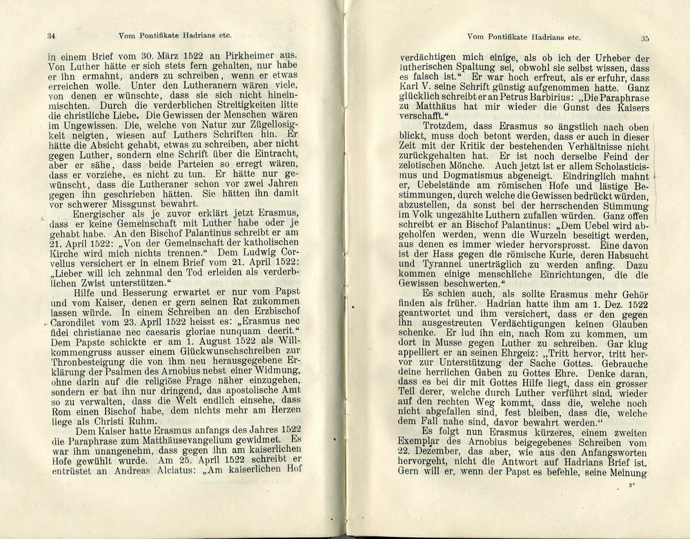 Max Richter, Desiderius Erasmus und seine Stellung zu Luther auf Grund ihrer Schriften, Leipzig 1907