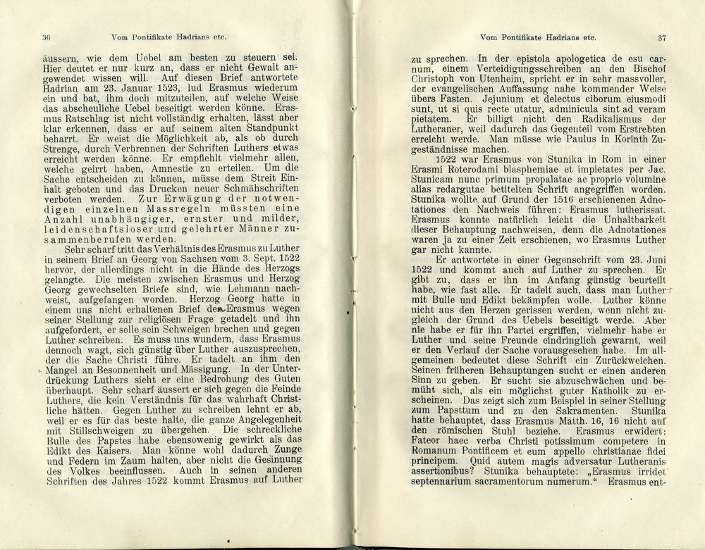 Max Richter, Desiderius Erasmus und seine Stellung zu Luther auf Grund ihrer Schriften, Leipzig 1907