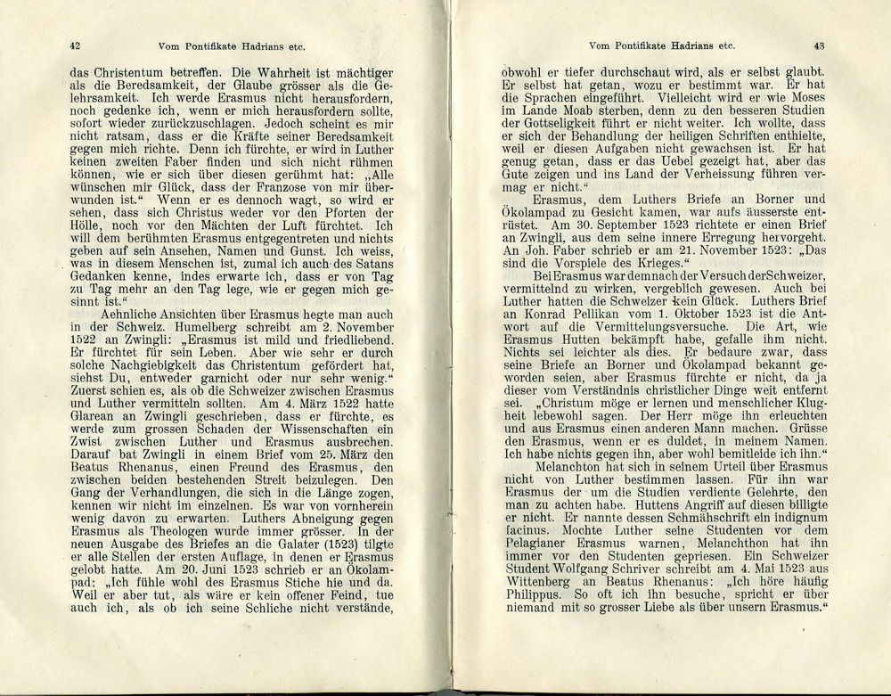 Max Richter, Desiderius Erasmus und seine Stellung zu Luther auf Grund ihrer Schriften, Leipzig 1907