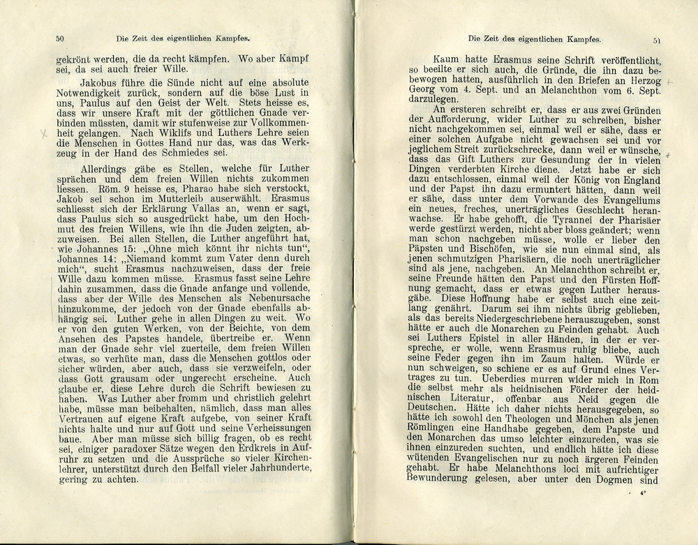 Max Richter, Desiderius Erasmus und seine Stellung zu Luther auf Grund ihrer Schriften, Leipzig 1907