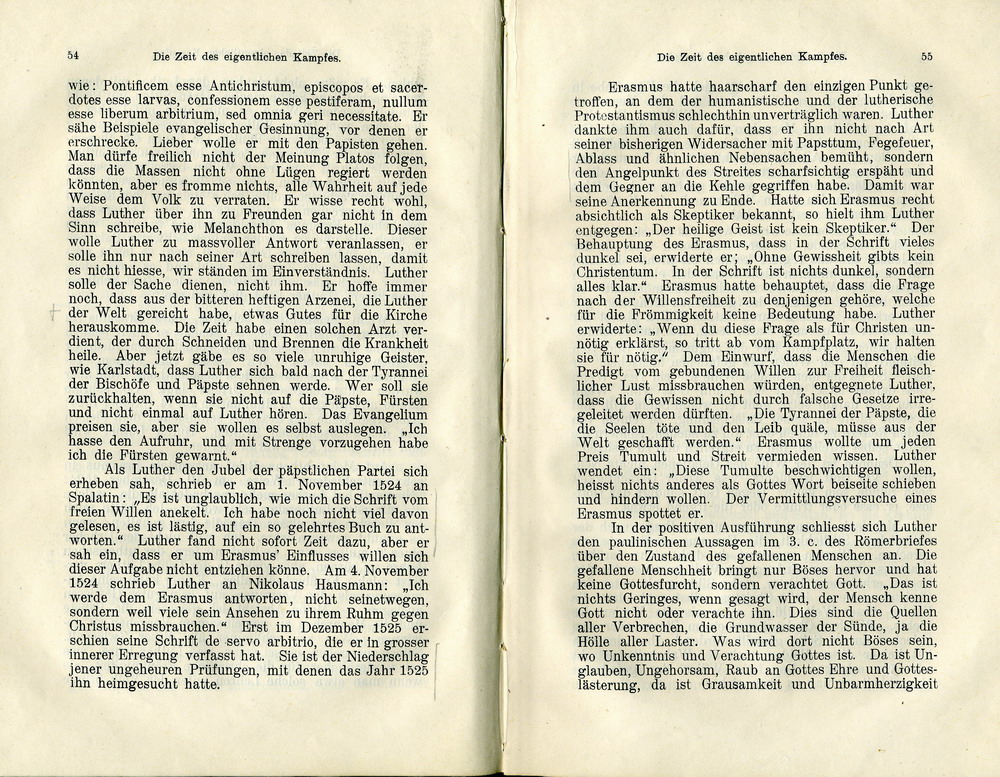 Max Richter, Desiderius Erasmus und seine Stellung zu Luther auf Grund ihrer Schriften, Leipzig 1907