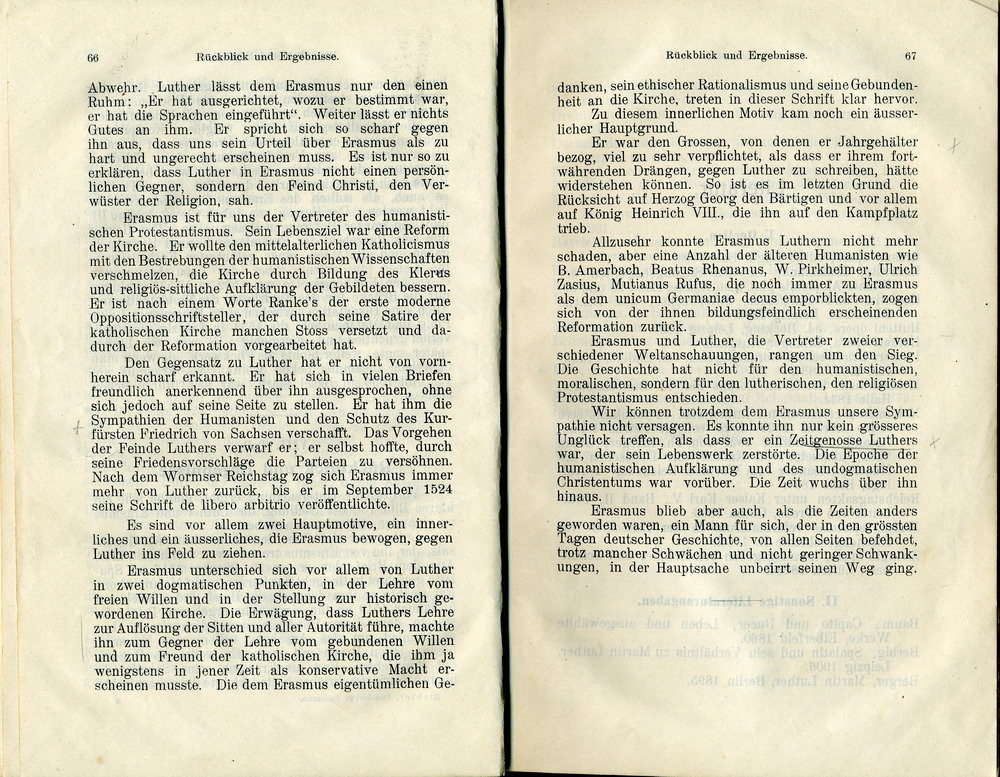 Max Richter, Desiderius Erasmus und seine Stellung zu Luther auf Grund ihrer Schriften, Leipzig 1907