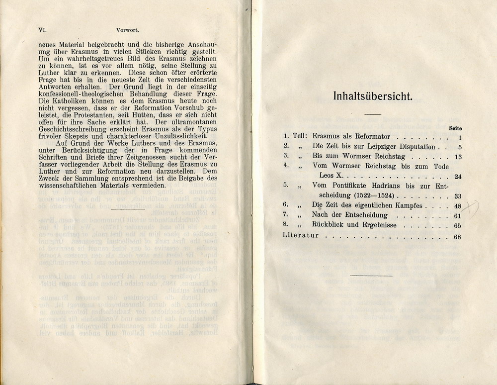 Max Richter, Desiderius Erasmus und seine Stellung zu Luther auf Grund ihrer Schriften, Leipzig 1907