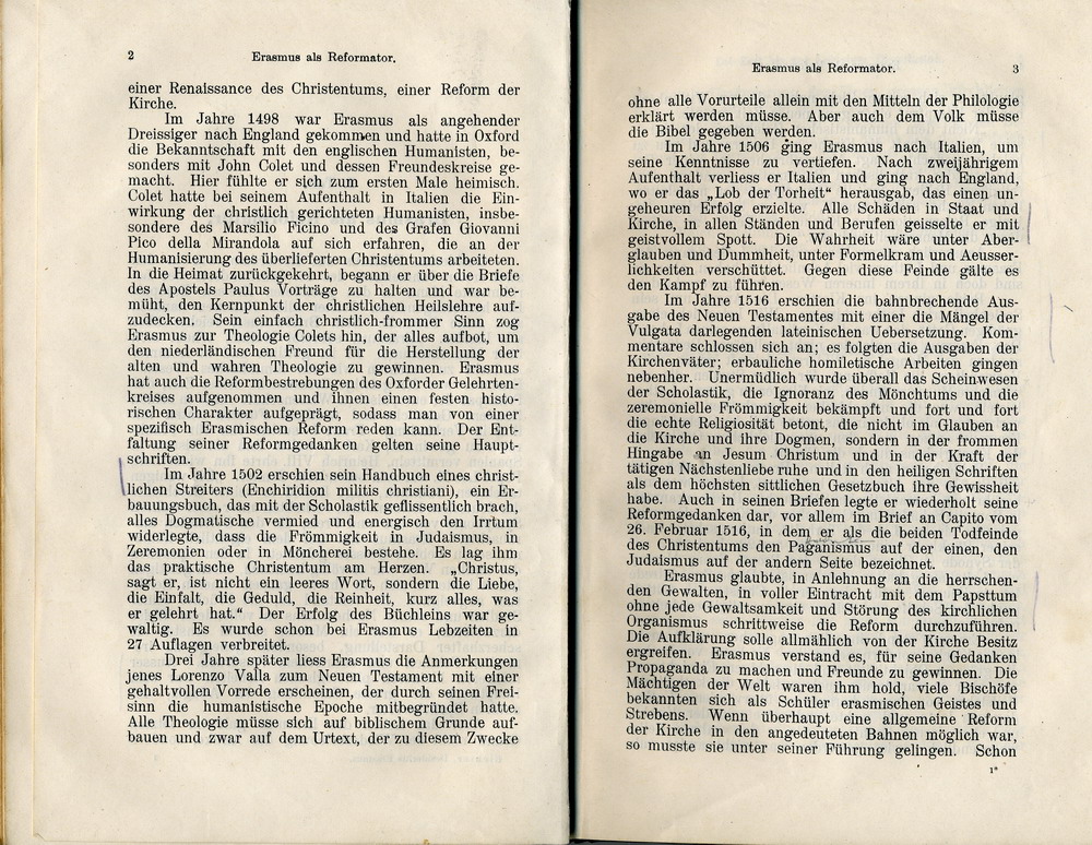 Max Richter, Desiderius Erasmus und seine Stellung zu Luther auf Grund ihrer Schriften, Leipzig 1907