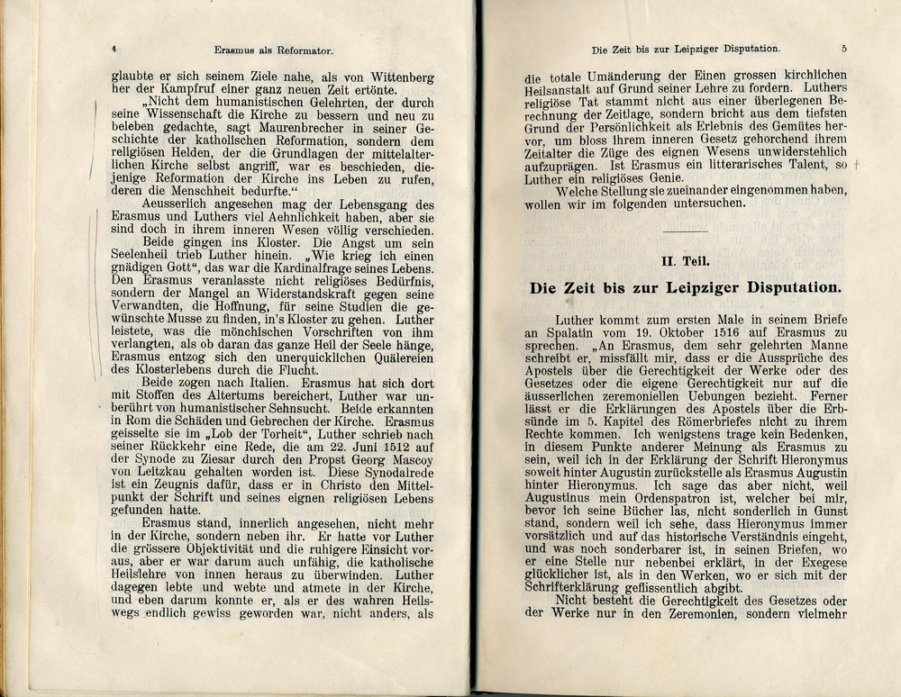 Max Richter, Desiderius Erasmus und seine Stellung zu Luther auf Grund ihrer Schriften, Leipzig 1907