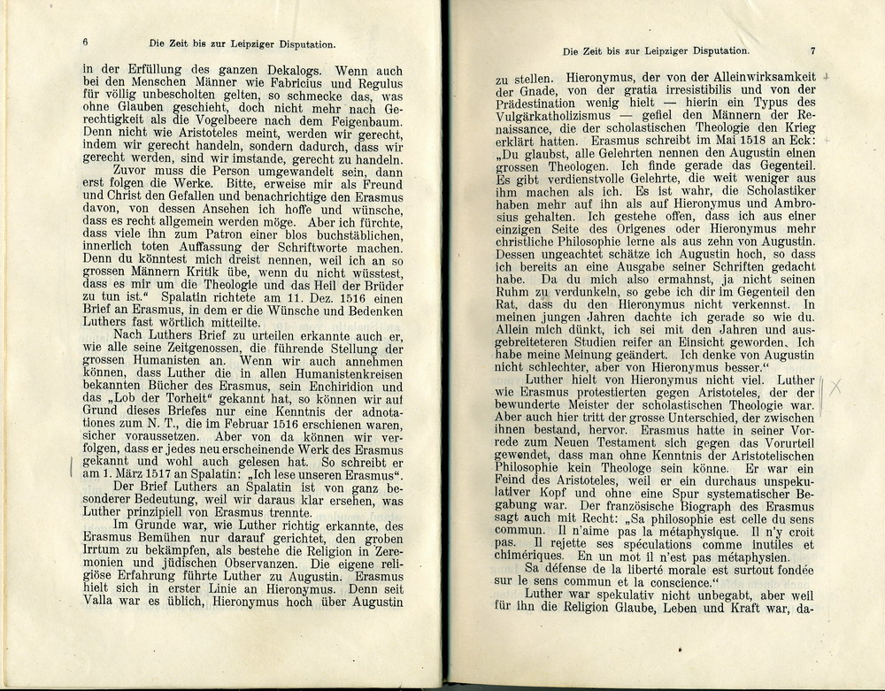 Max Richter, Desiderius Erasmus und seine Stellung zu Luther auf Grund ihrer Schriften, Leipzig 1907