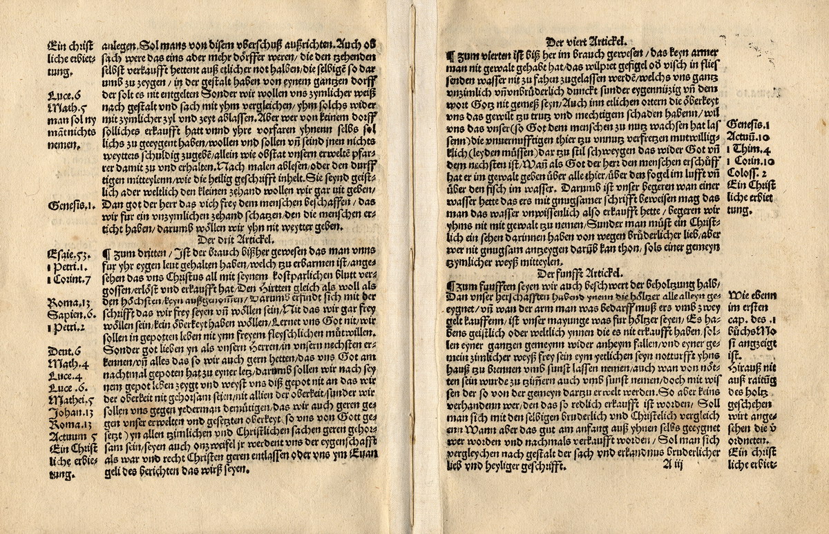 Die zwölf Artikel der Bauernschaft, Erfurter Druck 1525
