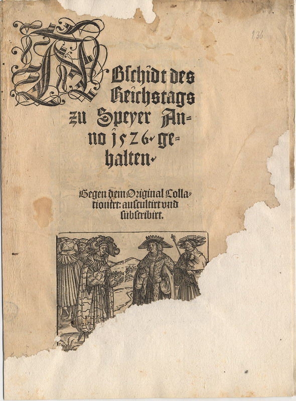 Abschied des Reichstages zu Speyer, 27. August 1526
