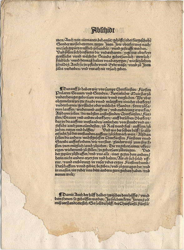 Abschied des Reichstages zu Speyer, 27. August 1526