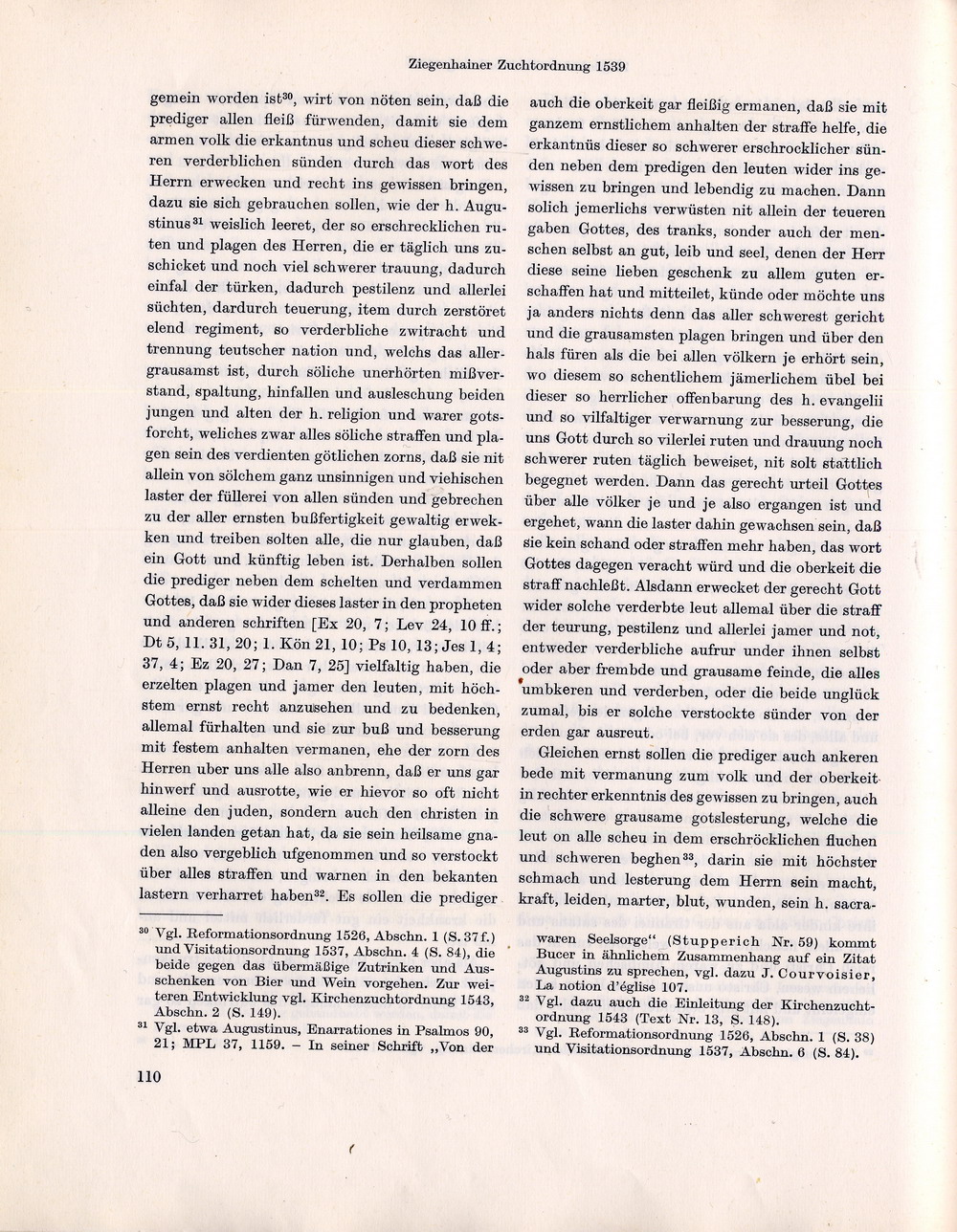 Die Ziegenhainer Kirchenzuchtordnung: Ordnung der Christlichen Kirchenzucht für die Kirchen im Fürstentum Hessen, 1939 [Sehling, 1965]