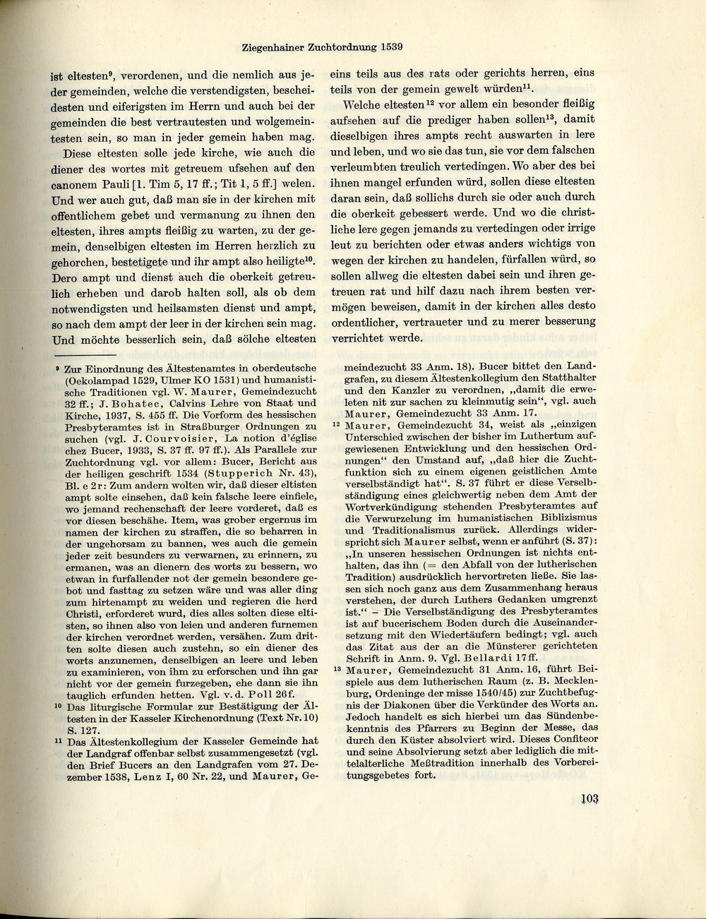 Die Ziegenhainer Kirchenzuchtordnung: Ordnung der Christlichen Kirchenzucht für die Kirchen im Fürstentum Hessen, 1939 [Sehling, 1965]