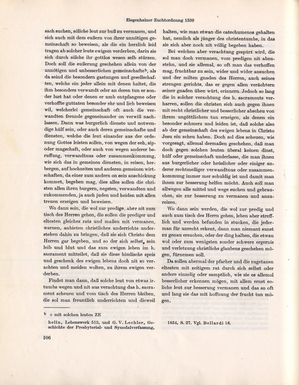 Die Ziegenhainer Kirchenzuchtordnung: Ordnung der Christlichen Kirchenzucht für die Kirchen im Fürstentum Hessen, 1939 [Sehling, 1965]
