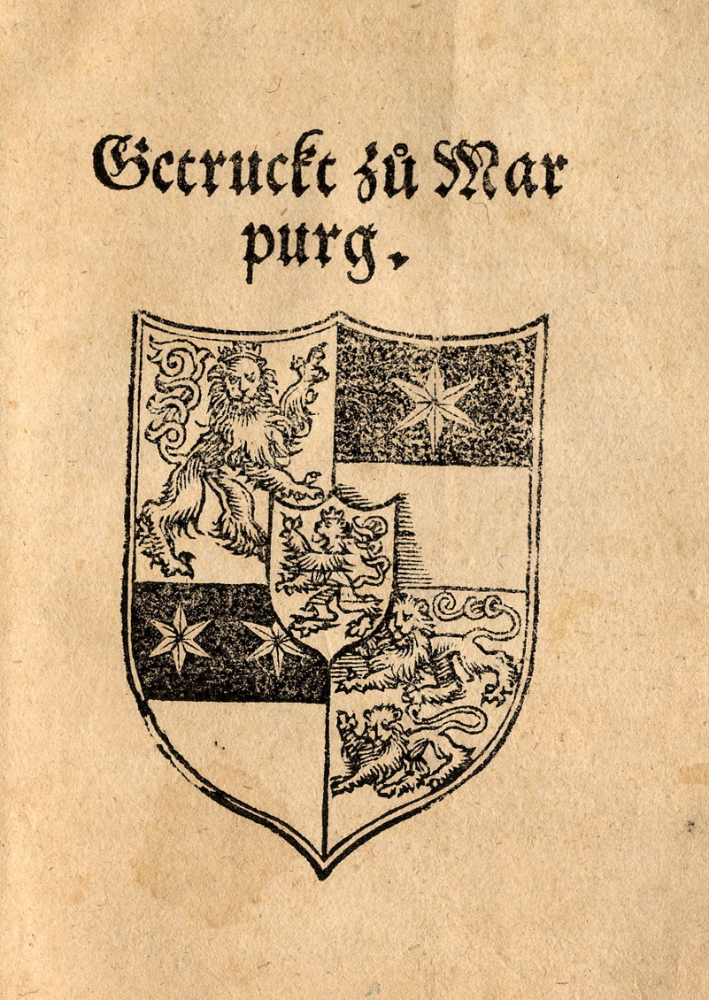 Ziegenhainer Kirchenzuchtordnung: Ordenung der Christlichen Kirchenzucht Für die Kirchen im Fürstenthumb Hessen, Originaldruck 1539