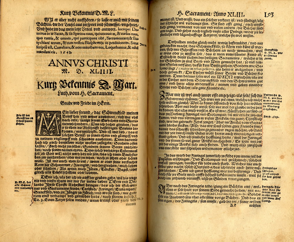 Martin Luther, Kurzes Bekenntnis vom Heiligen Sakrament, 1544