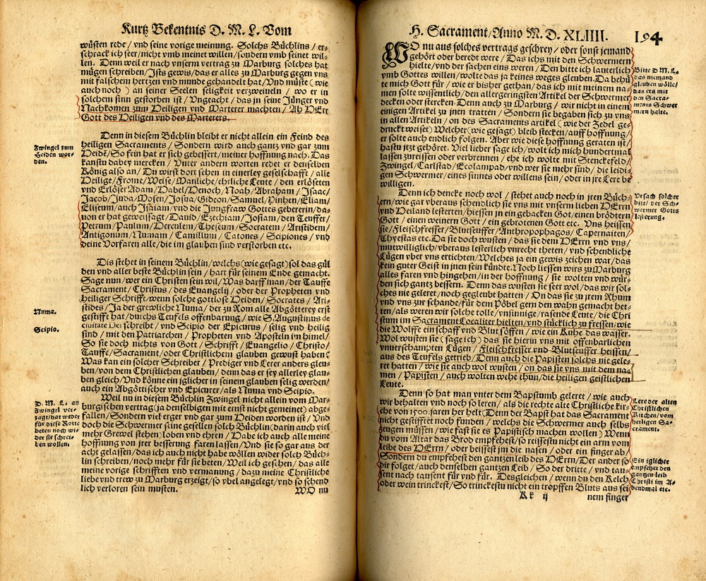 Martin Luther, Kurzes Bekenntnis vom Heiligen Sakrament, 1544