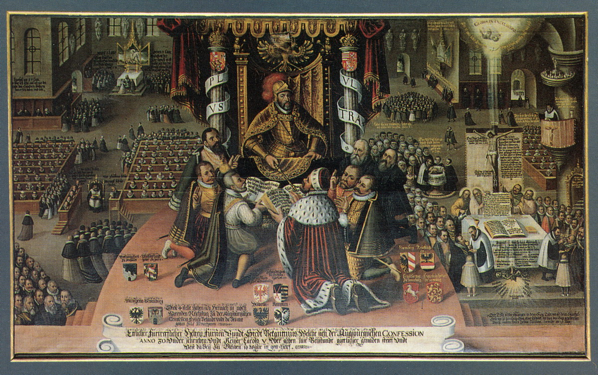 Übergabe der Confessio Augustana an Kaiser Karl V. am 25. Juni 1530