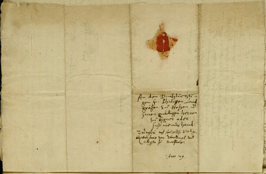 Zwingli an Landgraf Philipp nach dem Marburger Religionsgespräch, 2. November 1529
