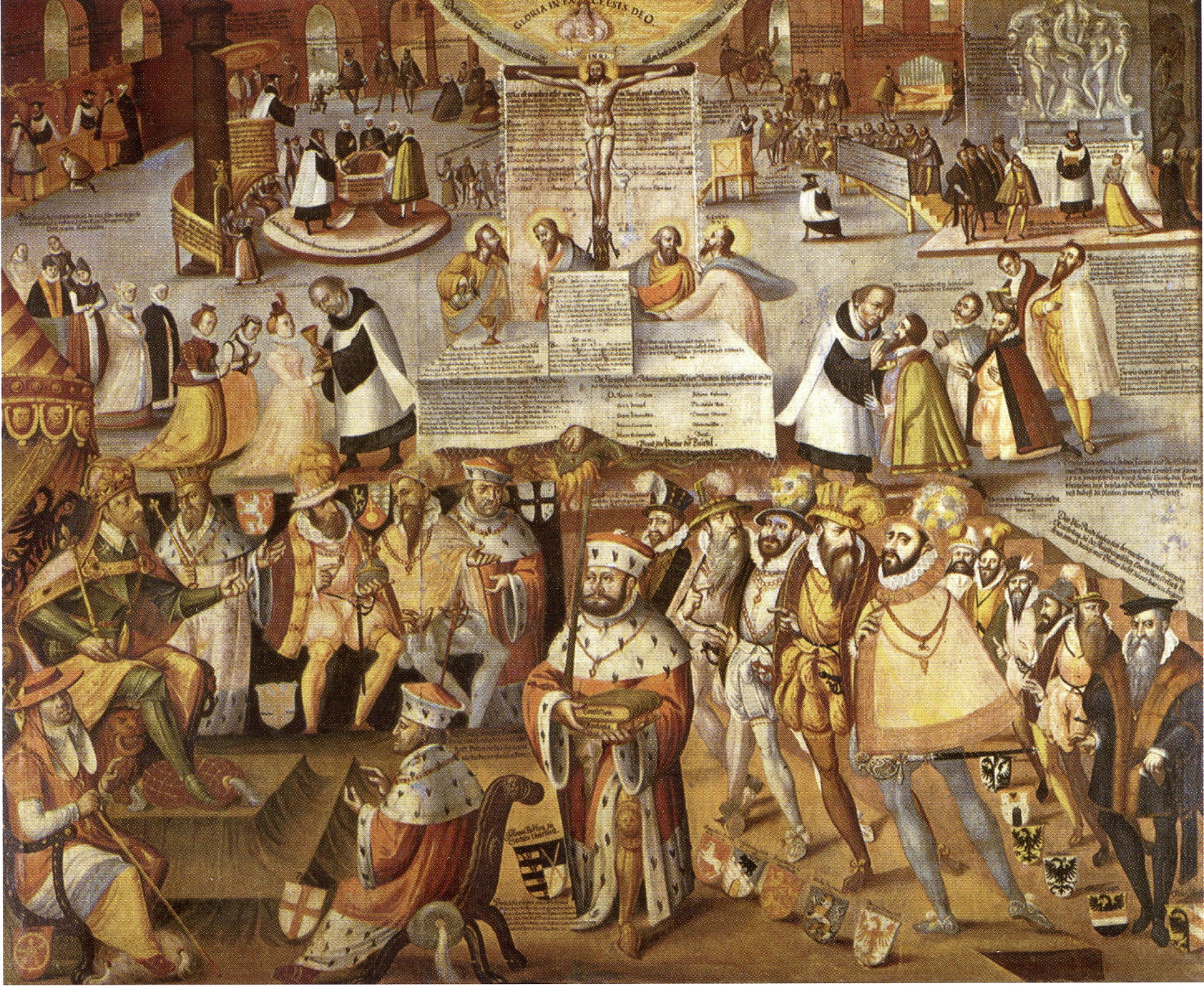 Überreichung der Augsburger Konfession 1530, Gemälde von Andreas Herneisen, 1602